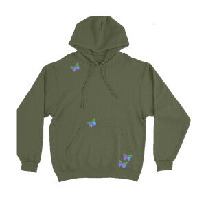 Earth is Hard Olive Green Hoodie