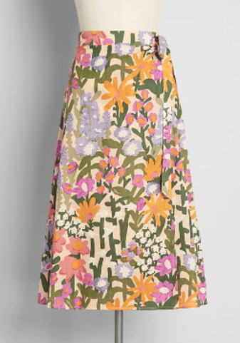 My Watercolor Garden Wrap Skirt